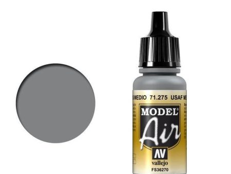 Vallejo 71275 Model Air USAF Medium Gray 17 ml Acrylic Airbrush Paint Hot on Sale