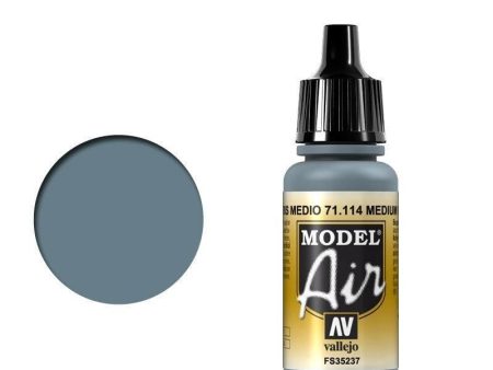 Vallejo 71114 Model Air Medium Gray 17 ml Acrylic Airbrush Paint Cheap