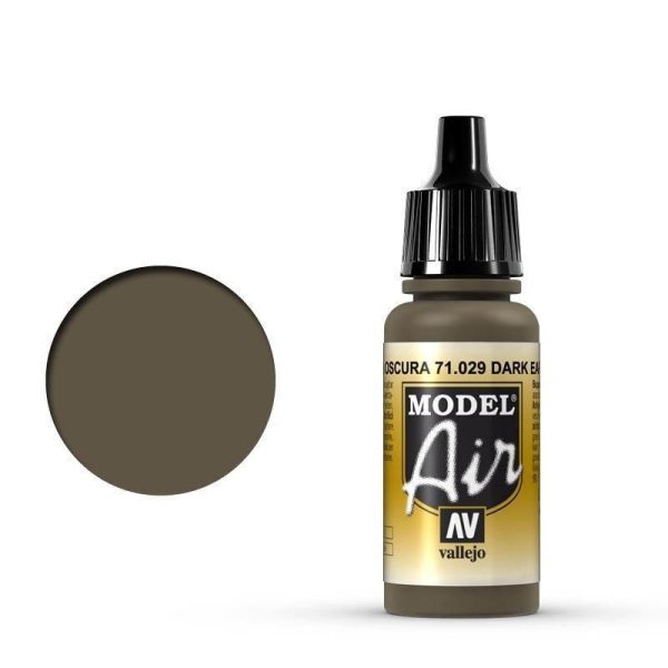 Vallejo 71029 Model Air Dark Earth 17 ml Acrylic Airbrush Paint Fashion