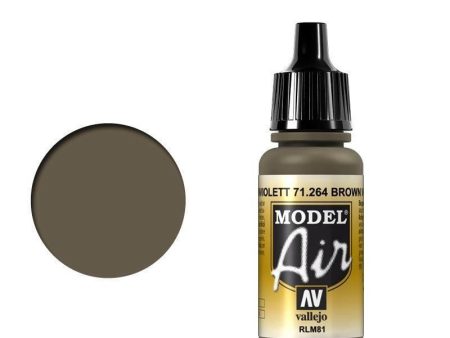 Vallejo 71264 Model Air Brown Violet RLM81 17 ml Acrylic Airbrush Paint Online now