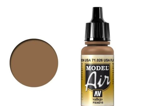 Vallejo 71026 Model Air USA Flat Brown 17 ml Acrylic Airbrush Paint Cheap