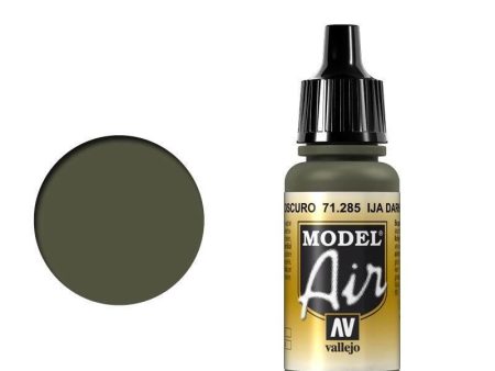 Vallejo 71285 Model Air IJA Dark Green 17 ml Acrylic Airbrush Paint Hot on Sale