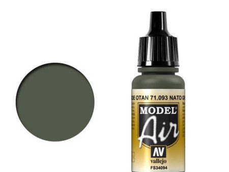 Vallejo 71093 Model Air NATO Green 17 ml Acrylic Airbrush Paint on Sale