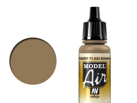 Vallejo 71024 Model Air Khaki Brown 17 ml Acrylic Airbrush Paint For Sale