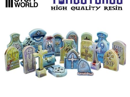 20x Gravestones Resin Set on Sale