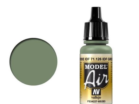 Vallejo 71126 Model Air IDF Green 17 ml Acrylic Airbrush Paint Supply