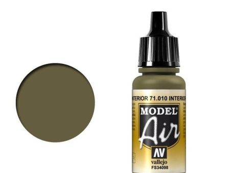 Vallejo 71010 Model Air Interior Green 17 ml Acrylic Airbrush Paint Supply