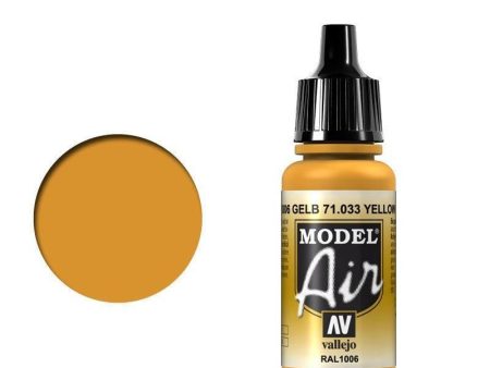 Vallejo 71033 Model Air Yellow Ochre 17 ml Acrylic Airbrush Paint Hot on Sale