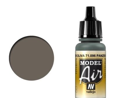 Vallejo 71096 Model Air Panzer Olive 17 ml Acrylic Airbrush Paint For Sale