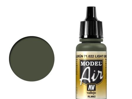 Vallejo 71022 Model Air Light Green RLM82 17 ml Acrylic Airbrush Paint Online Sale