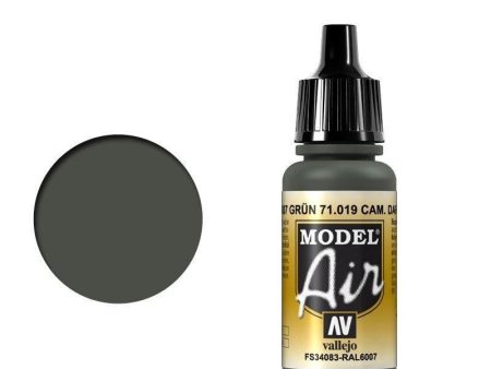 Vallejo 71019 Model Air CamDark Green 17 ml Acrylic Airbrush Paint Online now