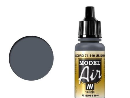 Vallejo 71110 Model Air US Dark Grey 17 ml Acrylic Airbrush Paint For Discount