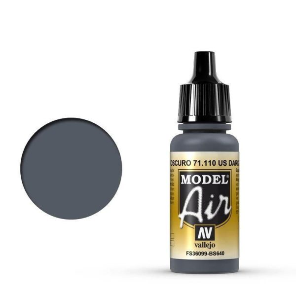 Vallejo 71110 Model Air US Dark Grey 17 ml Acrylic Airbrush Paint For Discount