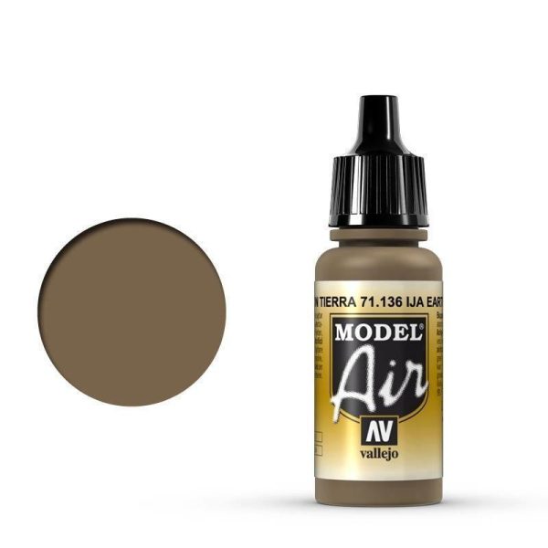 Vallejo 71136 Model Air IJA Earth Brown 17 ml Acrylic Airbrush Paint Cheap