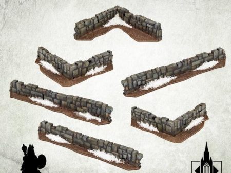 TABLETOP SCENICS Hospodars: Fantasy Dwarven Terrain - Village Stones Fences Supply