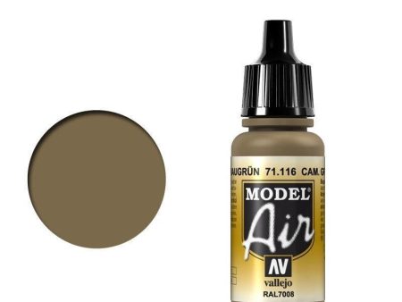 Vallejo 71116 Model Air Cam Gray Green 17 ml Acrylic Airbrush Paint Online Sale