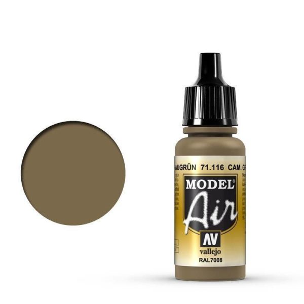 Vallejo 71116 Model Air Cam Gray Green 17 ml Acrylic Airbrush Paint Online Sale