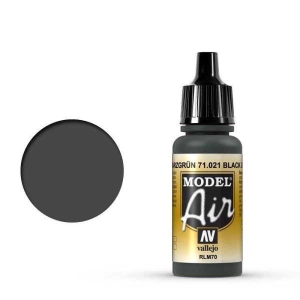 Vallejo 71021 Model Air Black Green RLM70 17 ml Acrylic Airbrush Paint Discount