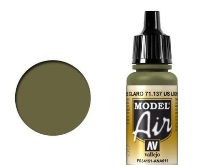 Vallejo 71137 Model Air US Light Green 17 ml Acrylic Airbrush Paint Hot on Sale