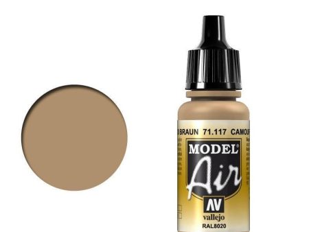 Vallejo 71117 Model Air Camouflage Brown 17 ml Acrylic Airbrush Paint Sale