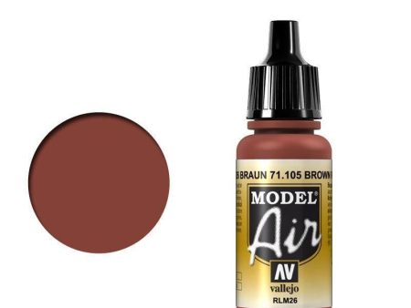 Vallejo 71105 Model Air Brown RLM26 17 ml Acrylic Airbrush Paint Hot on Sale