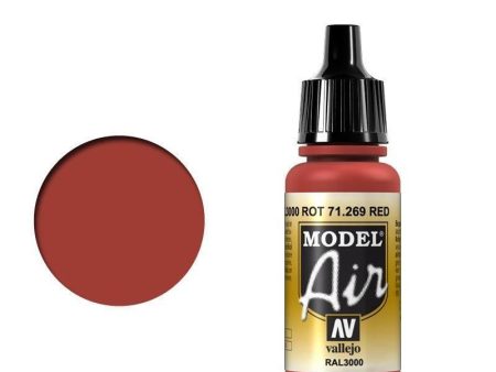 Vallejo 71269 Model Air Red 17 ml Acrylic Airbrush Paint For Sale