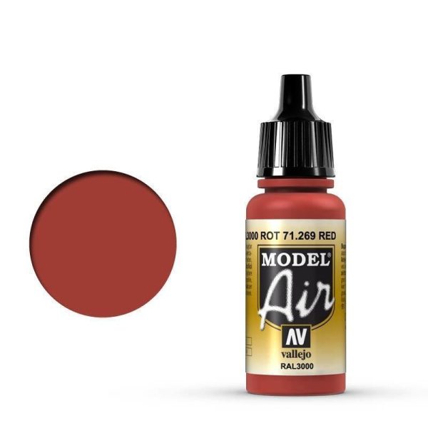 Vallejo 71269 Model Air Red 17 ml Acrylic Airbrush Paint For Sale