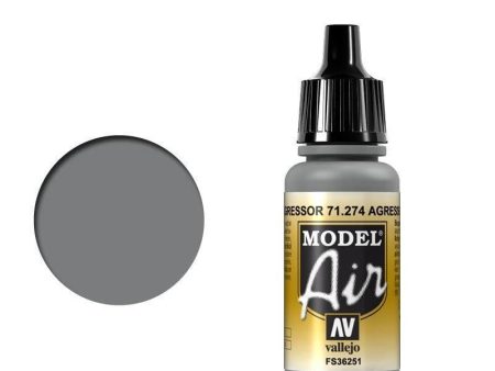 Vallejo 71274 Model Air Agressor Gray 17 ml Acrylic Airbrush Paint Online now