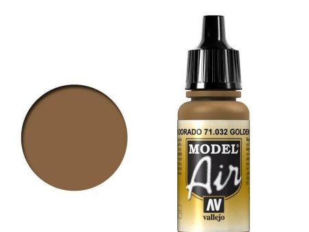 Vallejo 71032 Model Air Golden Brown 17 ml Acrylic Airbrush Paint For Sale